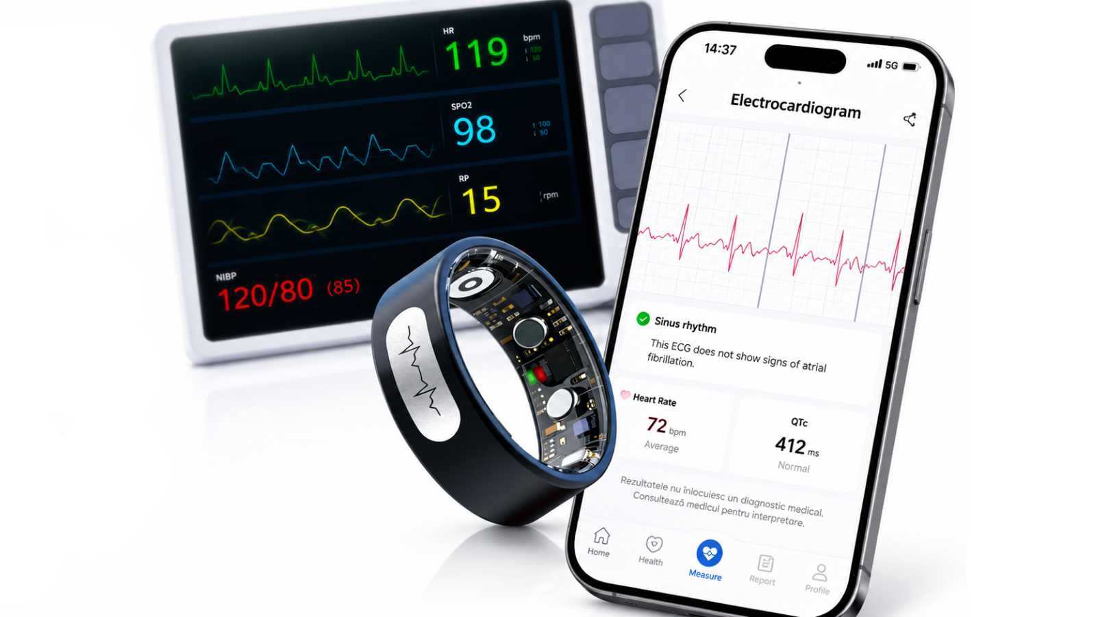 Inel_inteligent_SANOTRAK_VitaRing_cu_autonomie_10_zile_si_monitorizare_avansata_a_sanatatii-monitorizare EKG